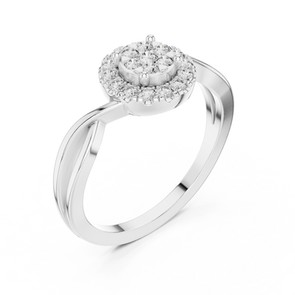 Round Halo Lab Grown Diamond Ring