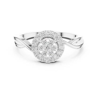 Round Halo Lab Grown Diamond Ring