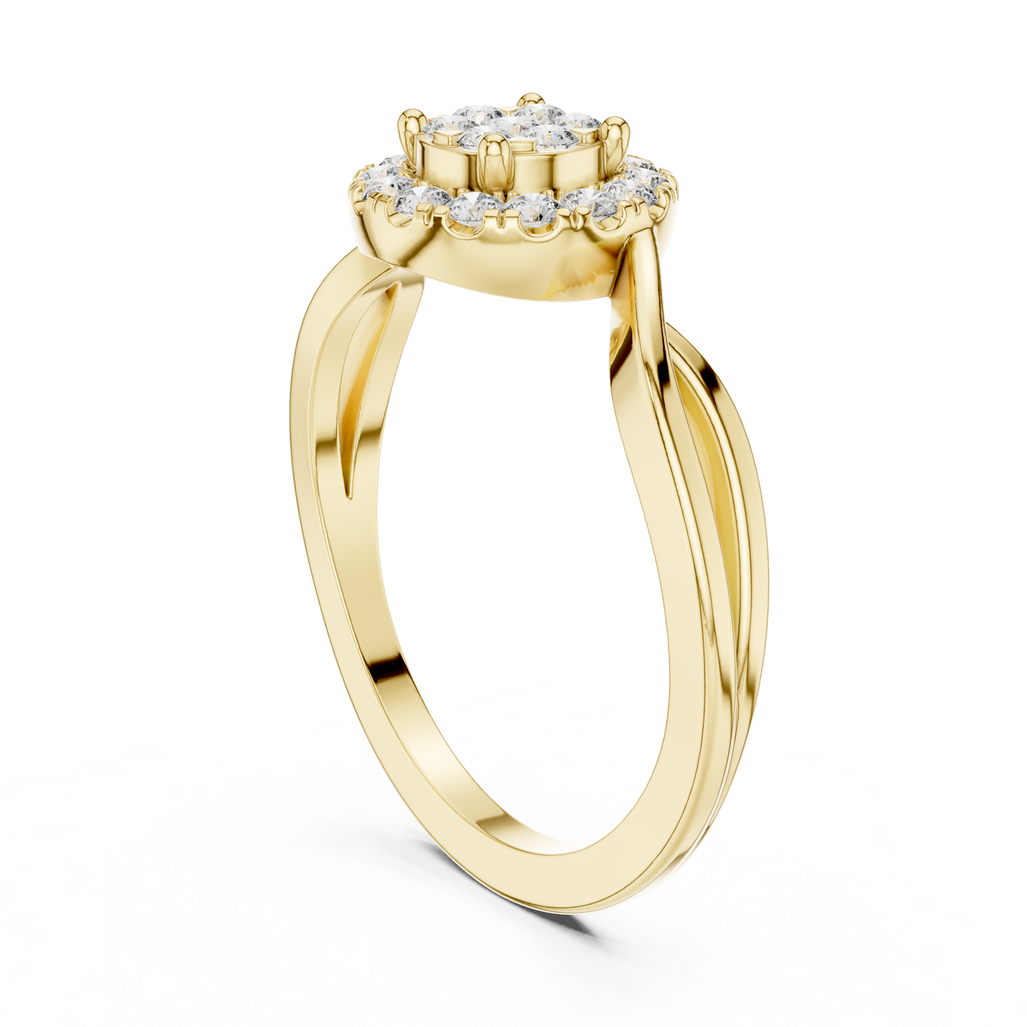 Round Halo Lab Grown Diamond Ring