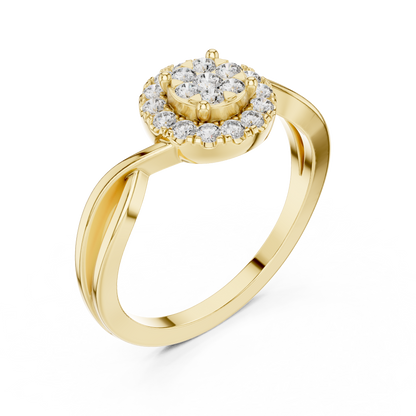 Round Halo Lab Grown Diamond Ring