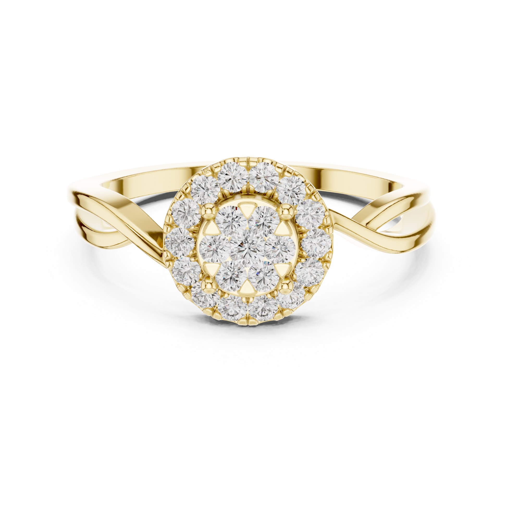 Round Halo Lab Grown Diamond Ring