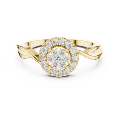 Round Halo Lab Grown Diamond Ring
