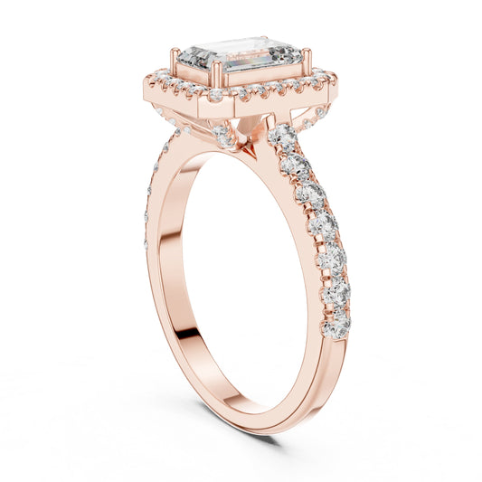 Mixed Shape Lab Grown Diamond Halo Ring