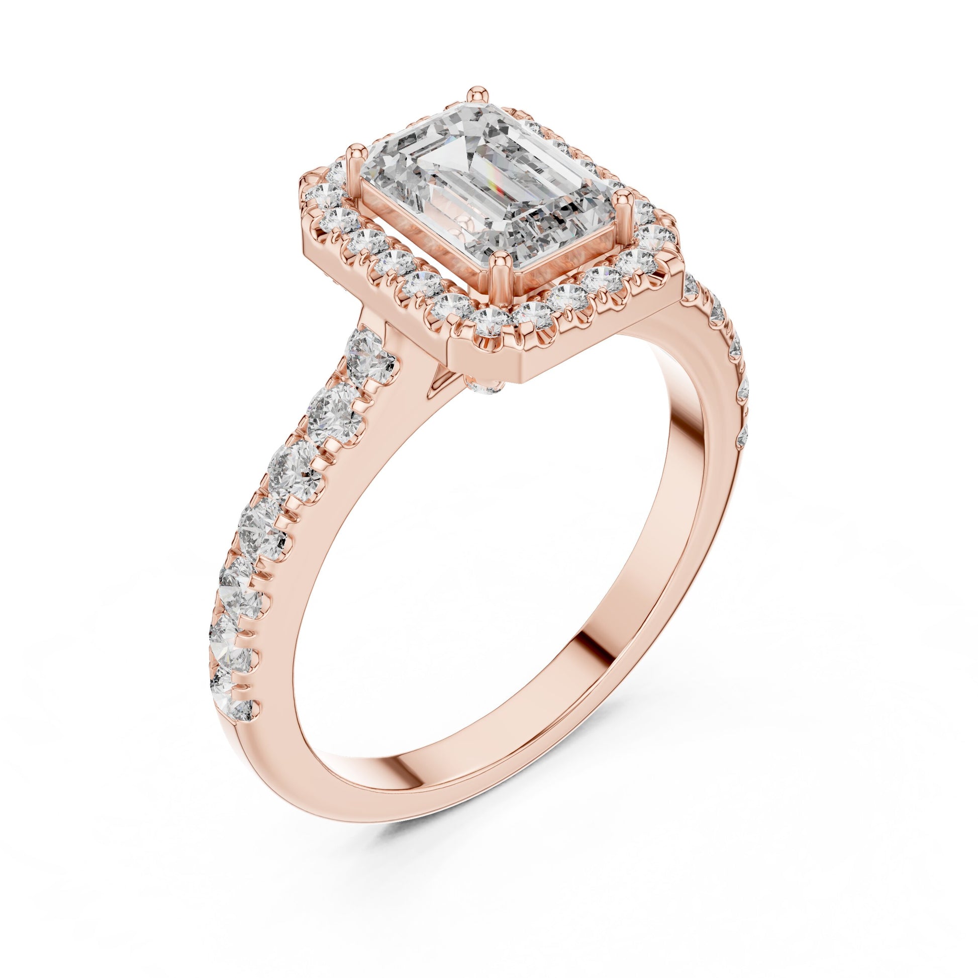 Mixed Shape Lab Grown Diamond Halo Ring