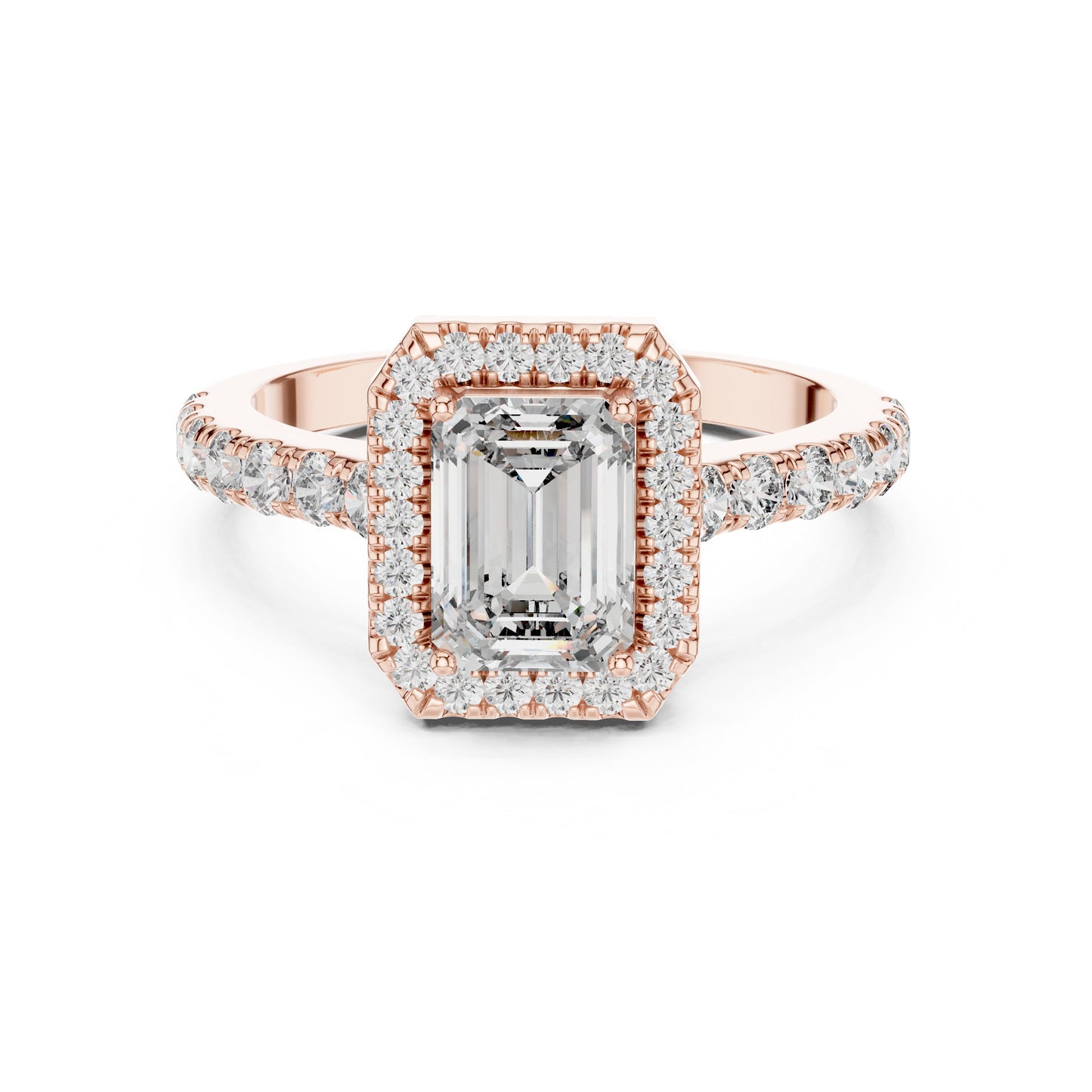 Mixed Shape Lab Grown Diamond Halo Ring
