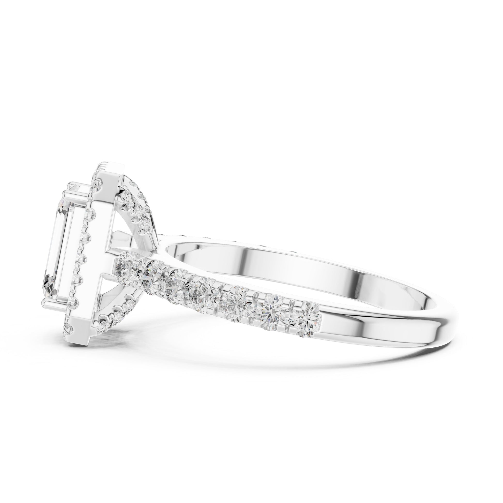 Mixed Shape Lab Grown Diamond Halo Ring