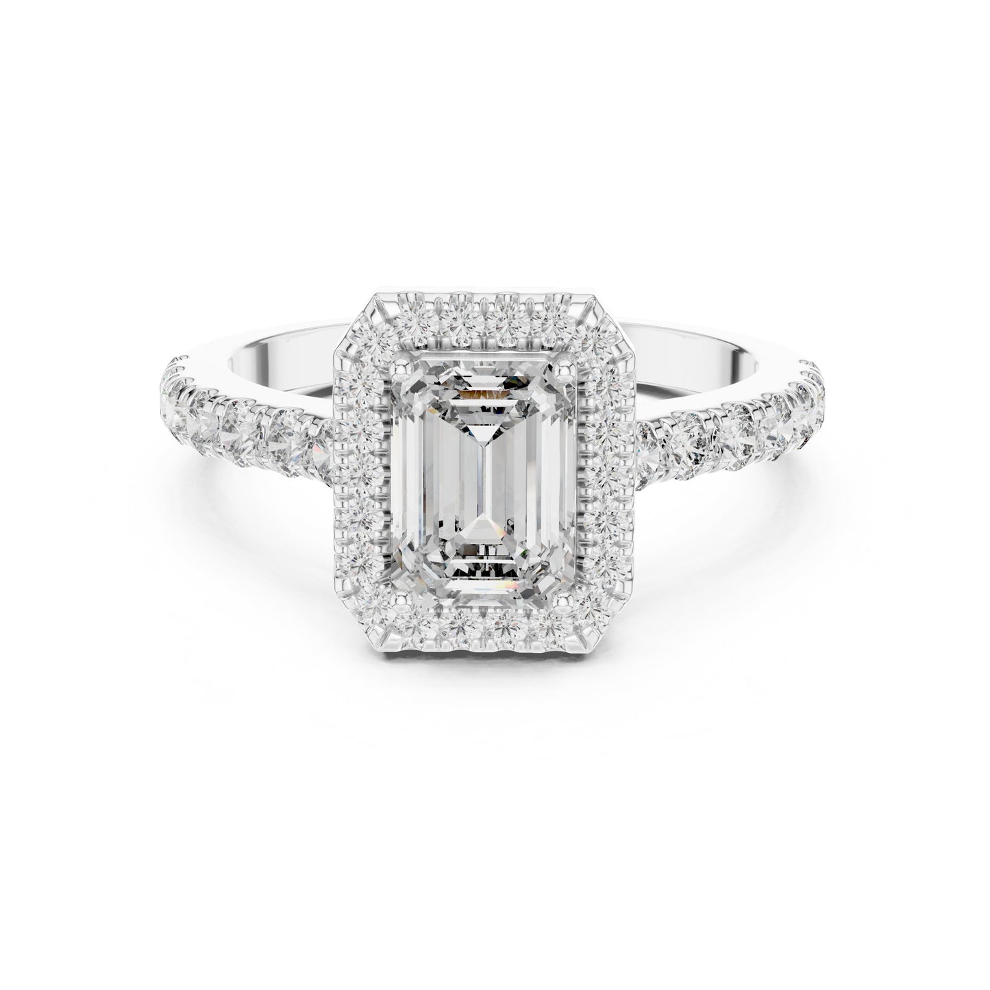Mixed Shape Lab Grown Diamond Halo Ring