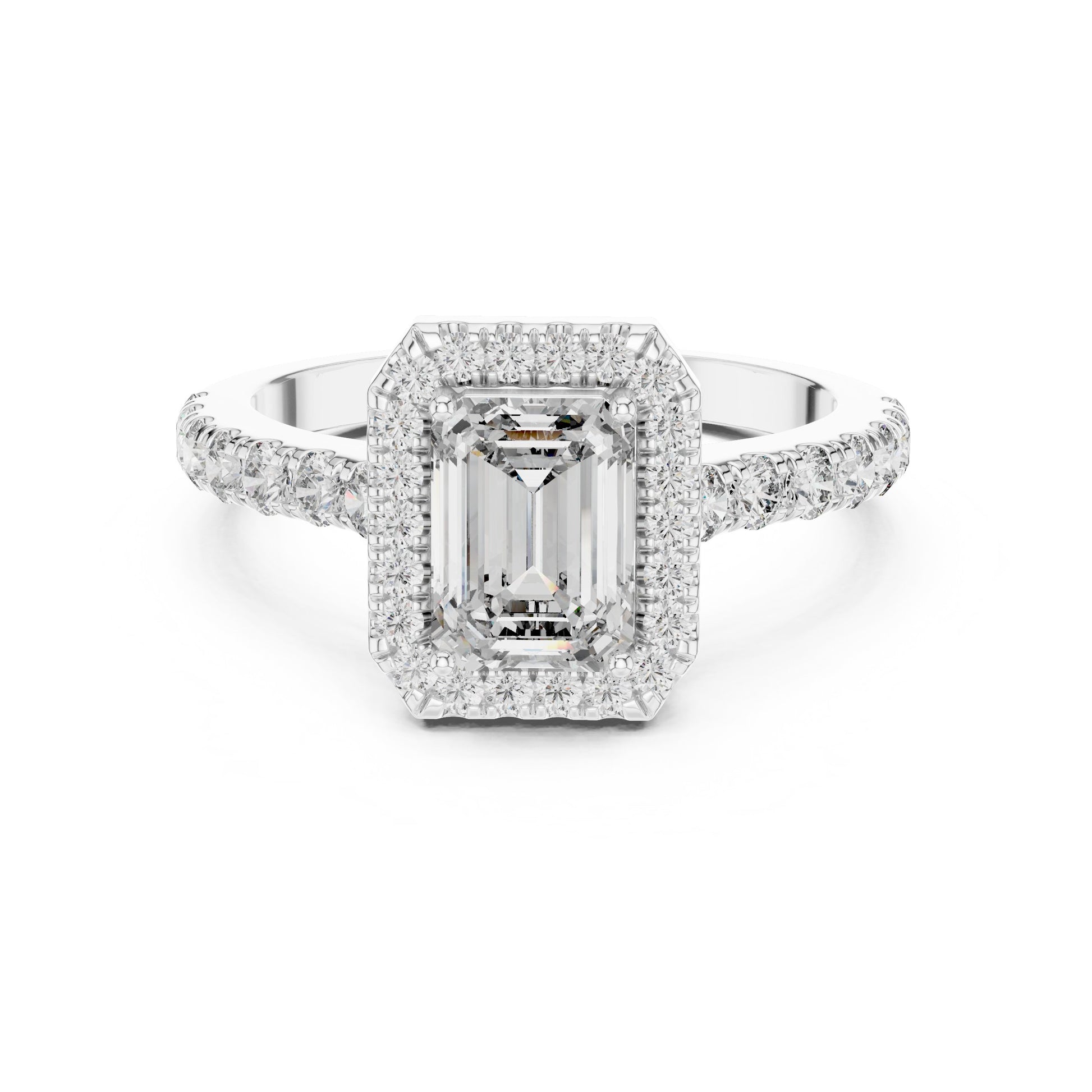 Mixed Shape Lab Grown Diamond Halo Ring