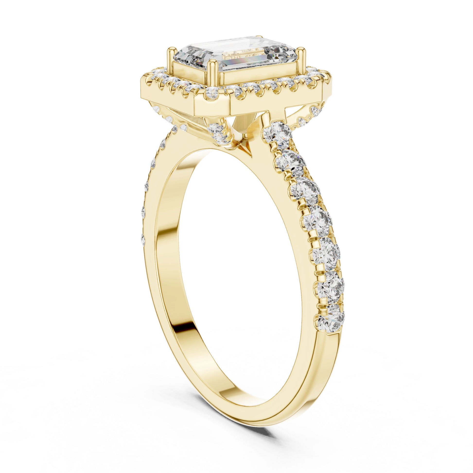 Mixed Shape Lab Grown Diamond Halo Ring