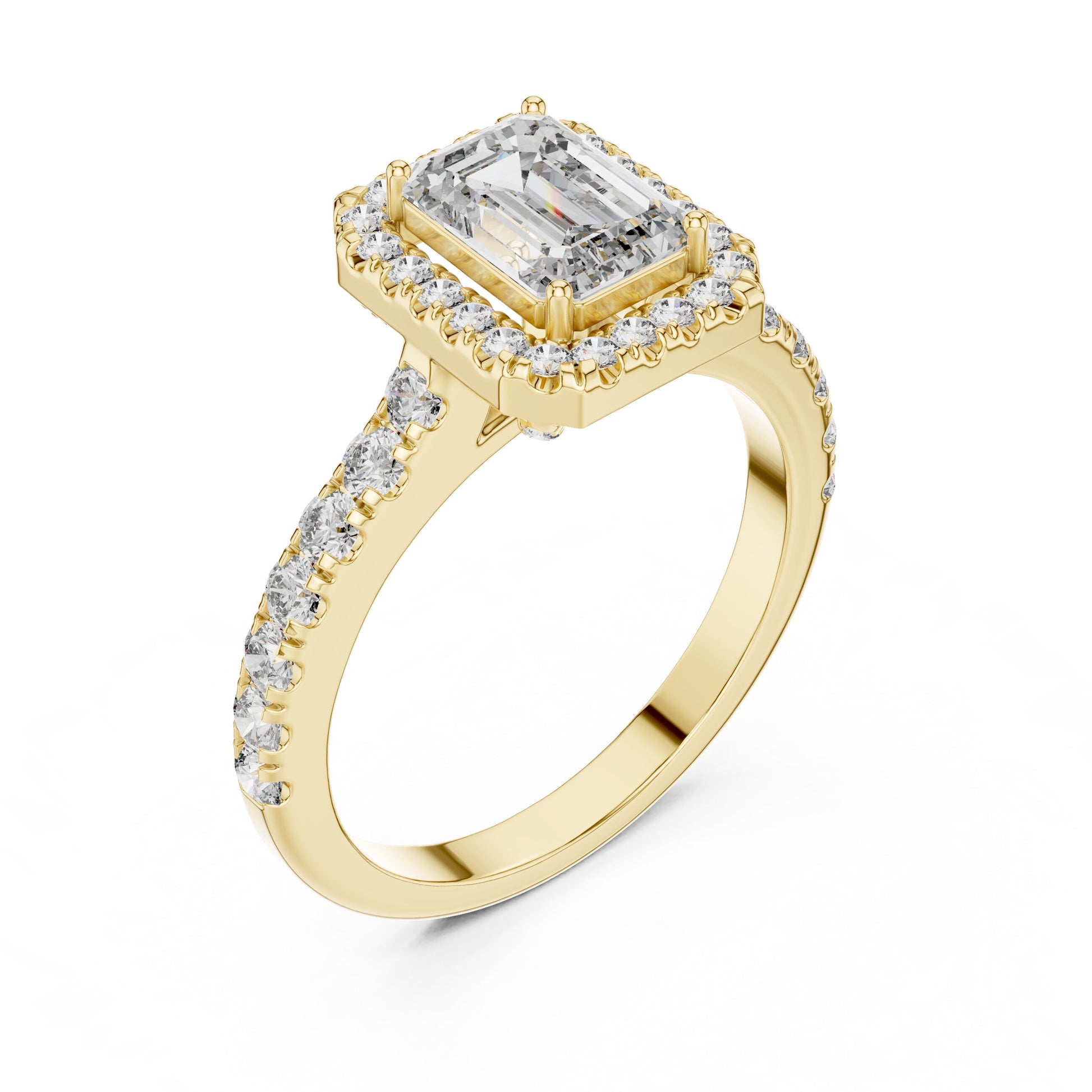 Mixed Shape Lab Grown Diamond Halo Ring
