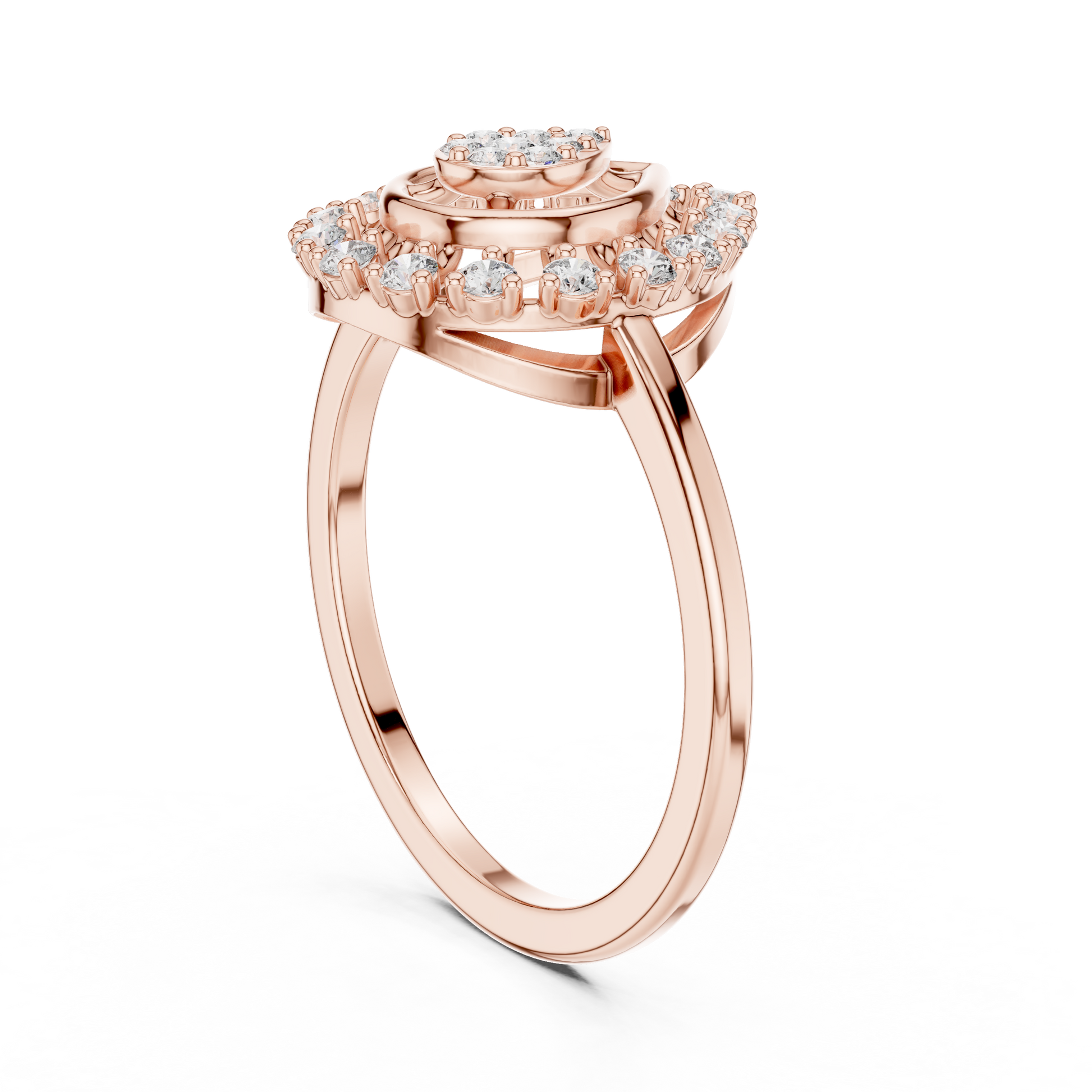 Round Halo Lab Grown Diamond Ring