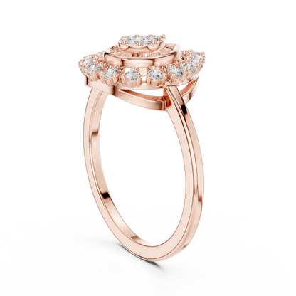 Round Halo Lab Grown Diamond Ring