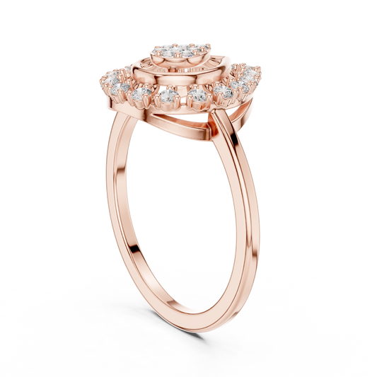 Round Halo Lab Grown Diamond Ring