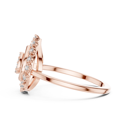 Round Halo Lab Grown Diamond Ring