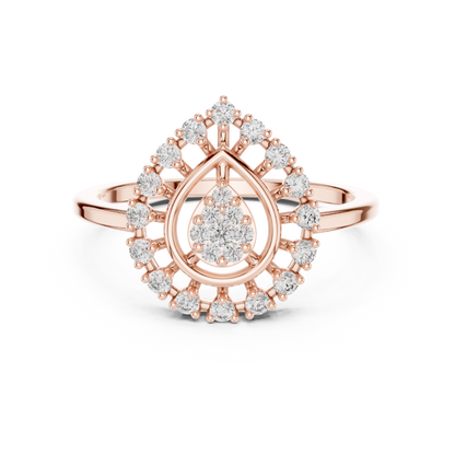 Round Halo Lab Grown Diamond Ring