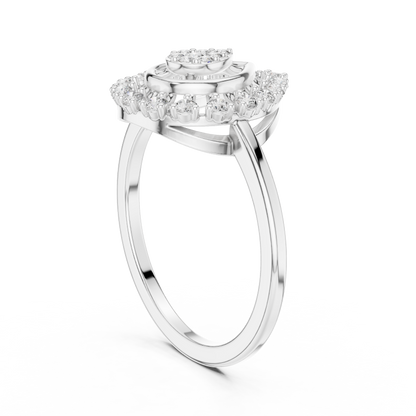 Round Halo Lab Grown Diamond Ring