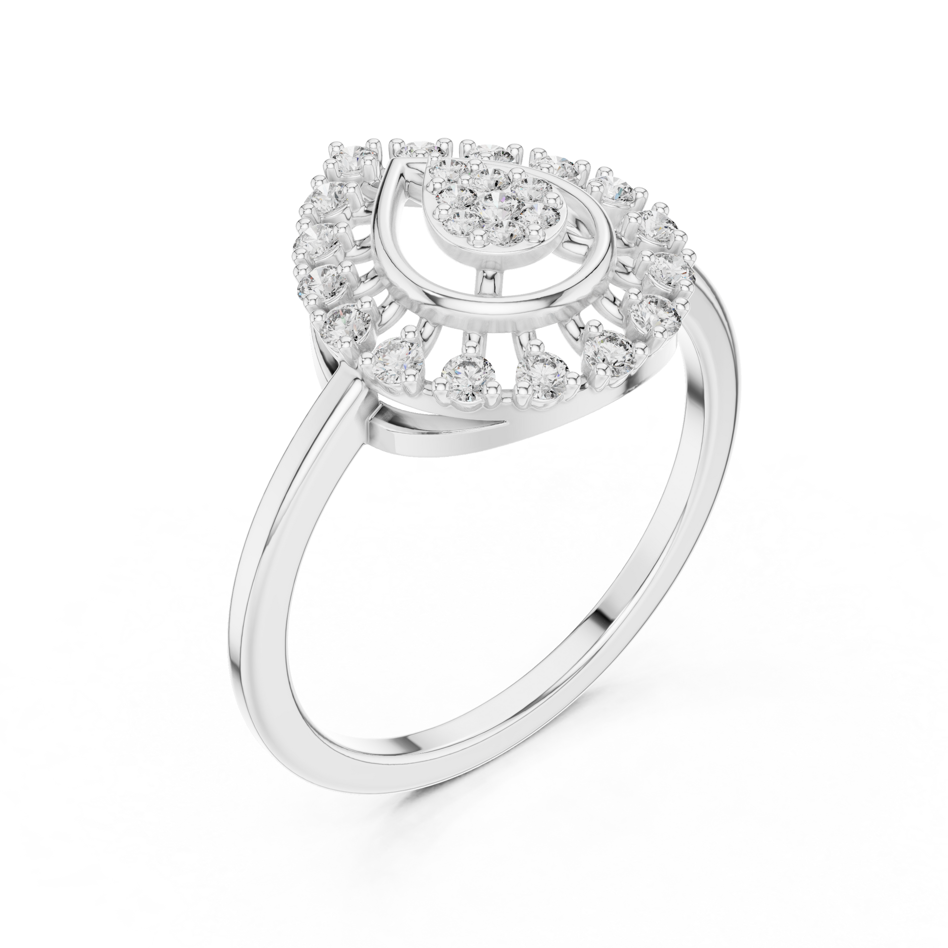 Round Halo Lab Grown Diamond Ring