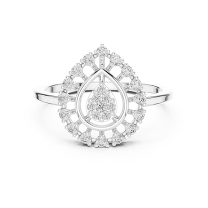 Round Halo Lab Grown Diamond Ring