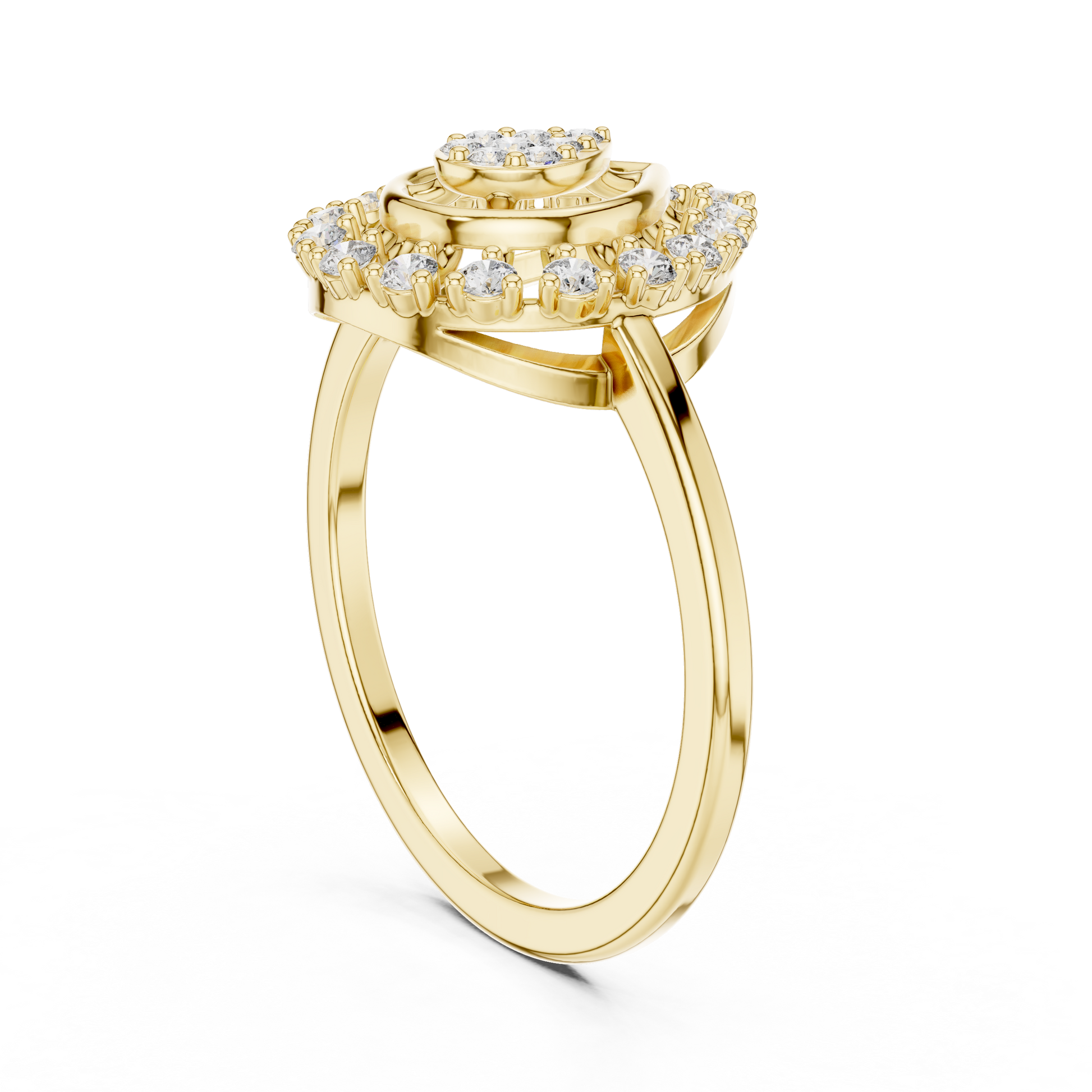 Round Halo Lab Grown Diamond Ring