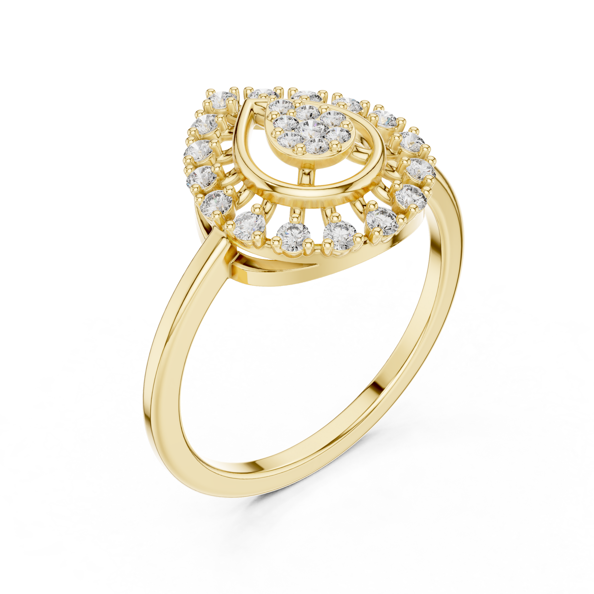 Round Halo Lab Grown Diamond Ring