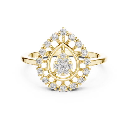 Round Halo Lab Grown Diamond Ring