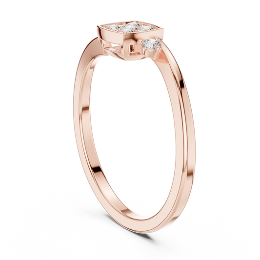 Mixed Shape Lab Grown Diamond Halo Ring