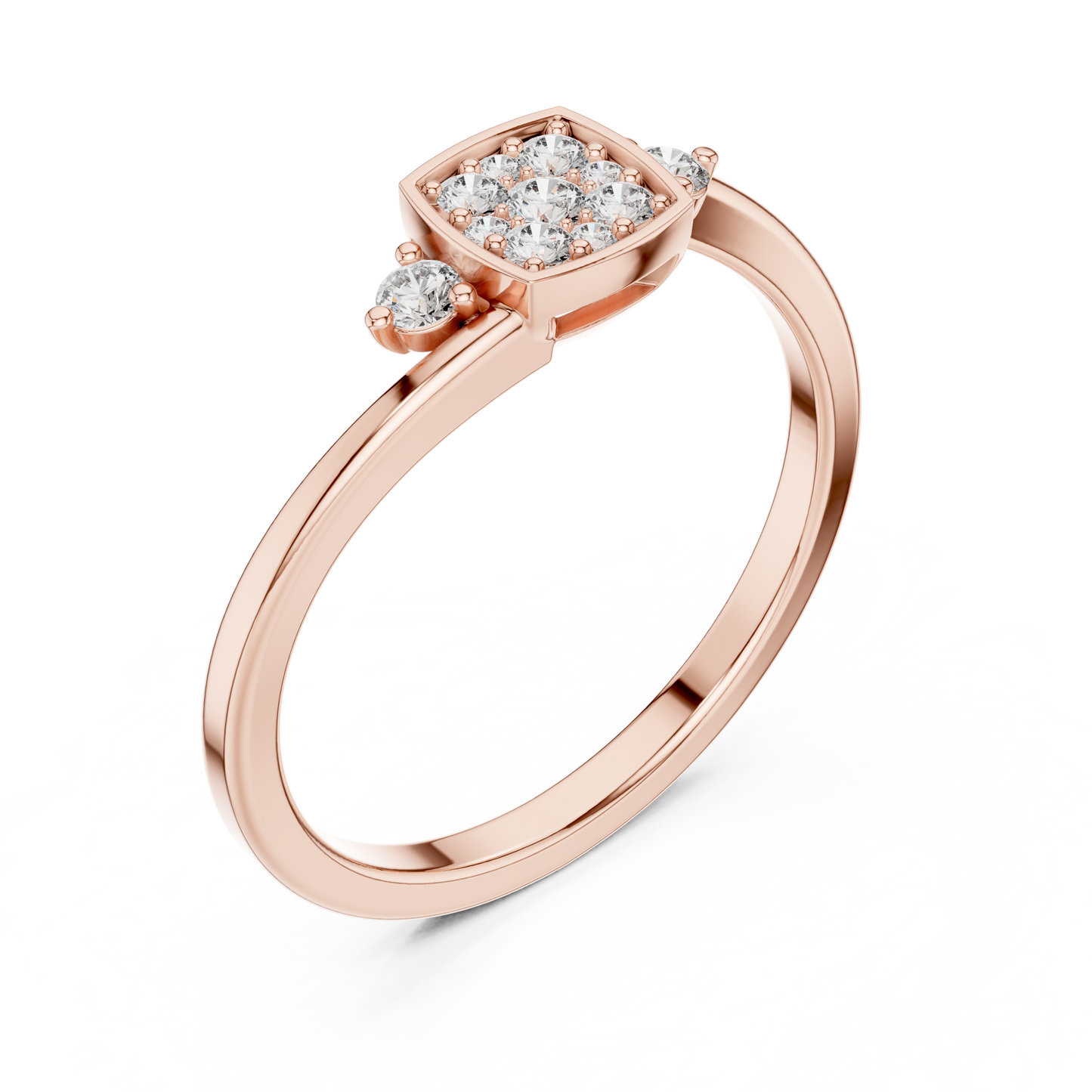 Mixed Shape Lab Grown Diamond Halo Ring