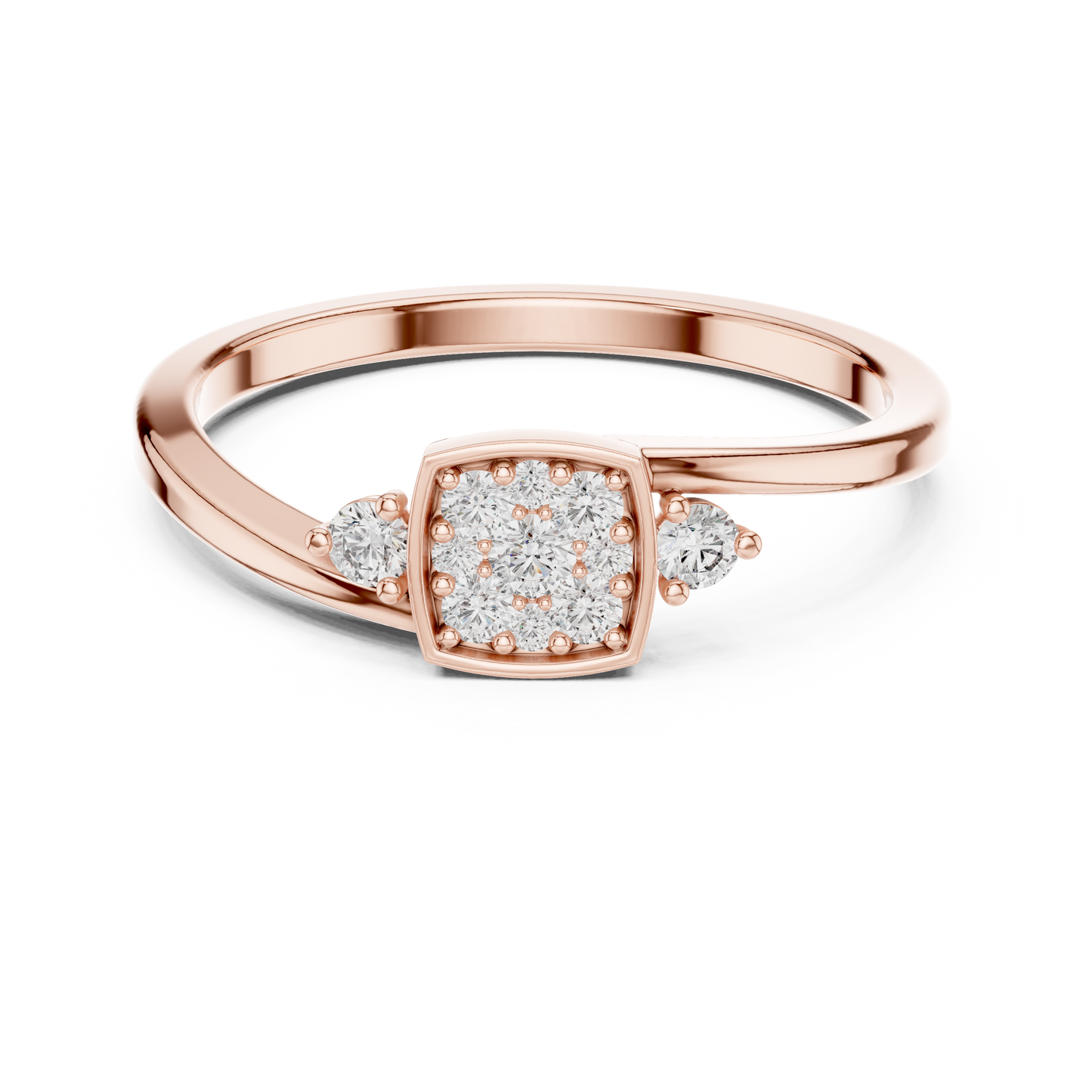 Mixed Shape Lab Grown Diamond Halo Ring