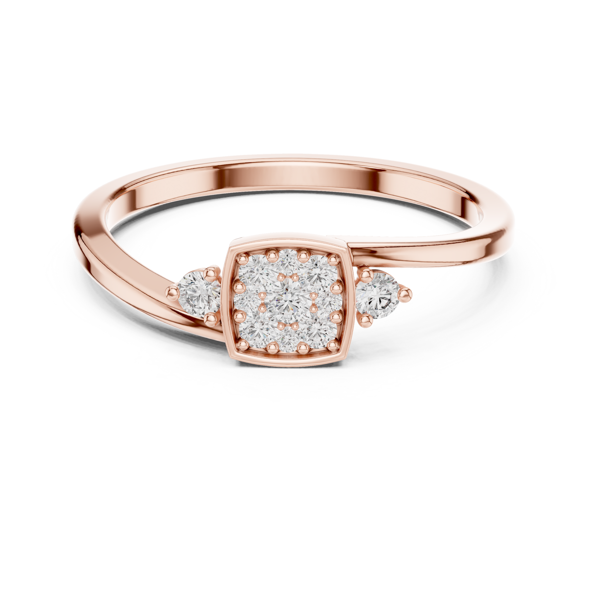 Mixed Shape Lab Grown Diamond Halo Ring