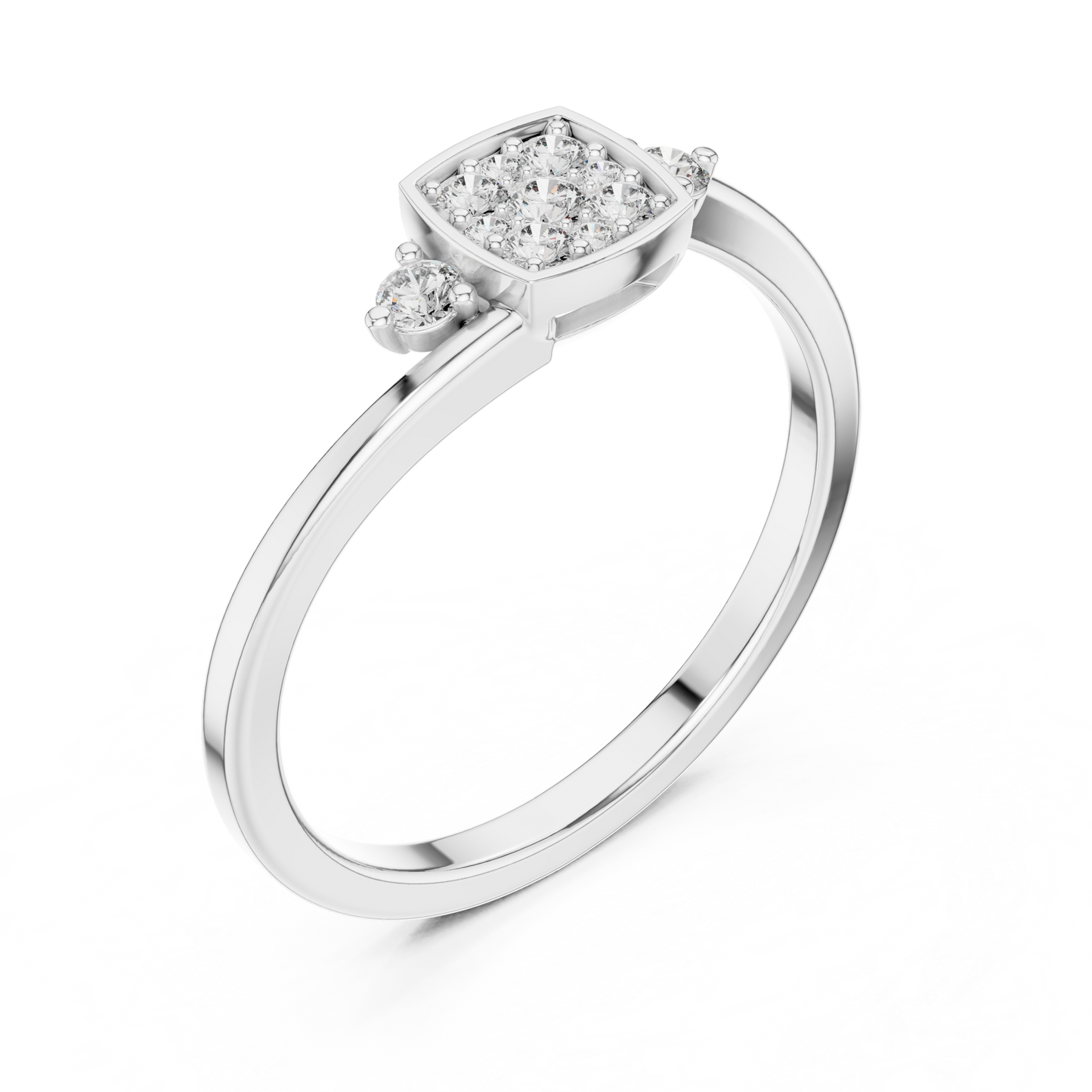 Mixed Shape Lab Grown Diamond Halo Ring