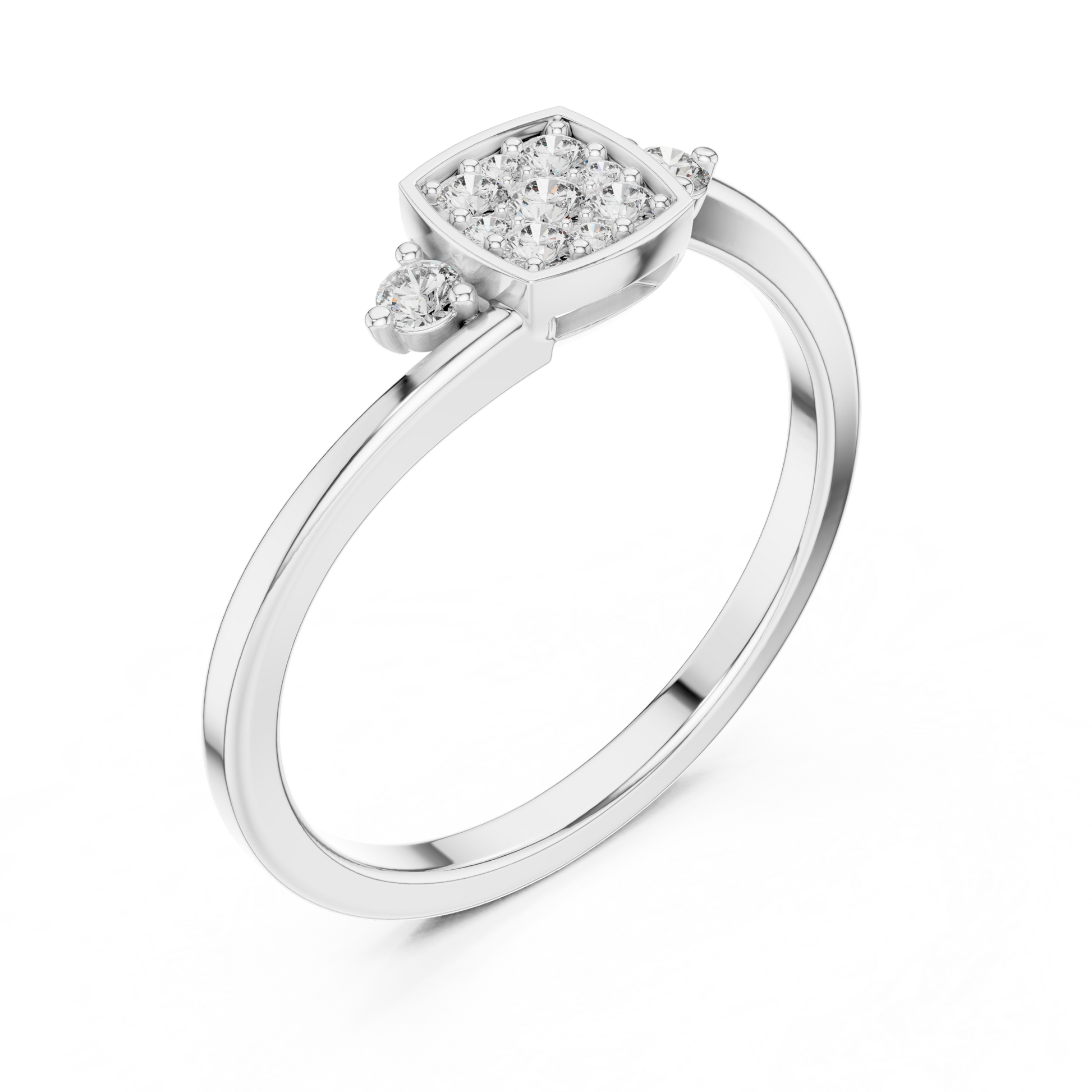 Mixed Shape Lab Grown Diamond Halo Ring