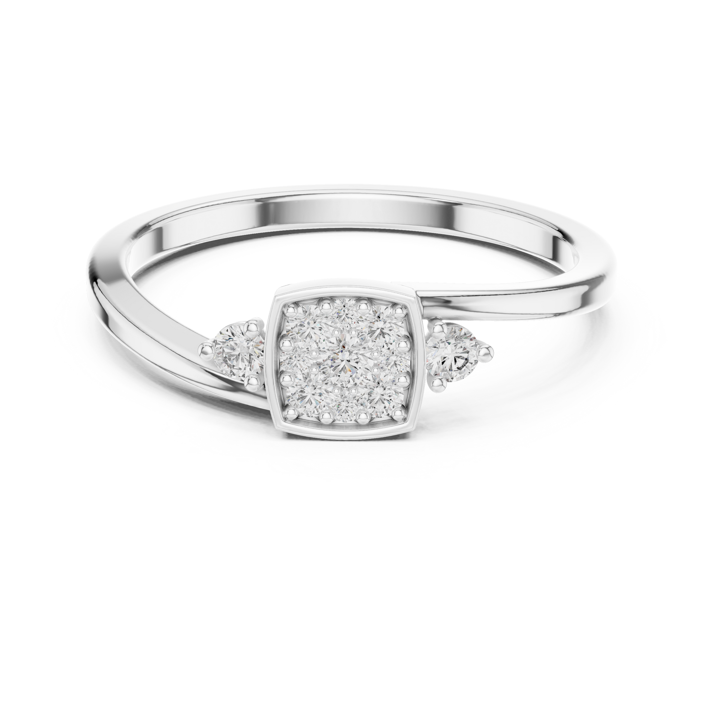 Mixed Shape Lab Grown Diamond Halo Ring