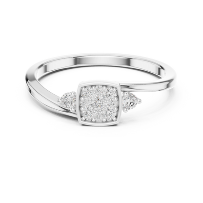 Mixed Shape Lab Grown Diamond Halo Ring