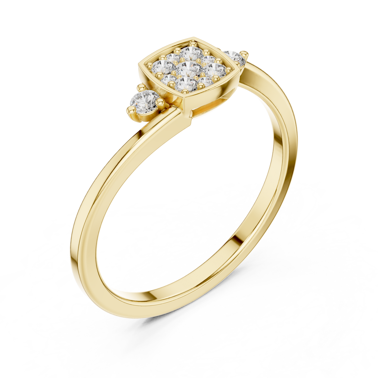 Mixed Shape Lab Grown Diamond Halo Ring