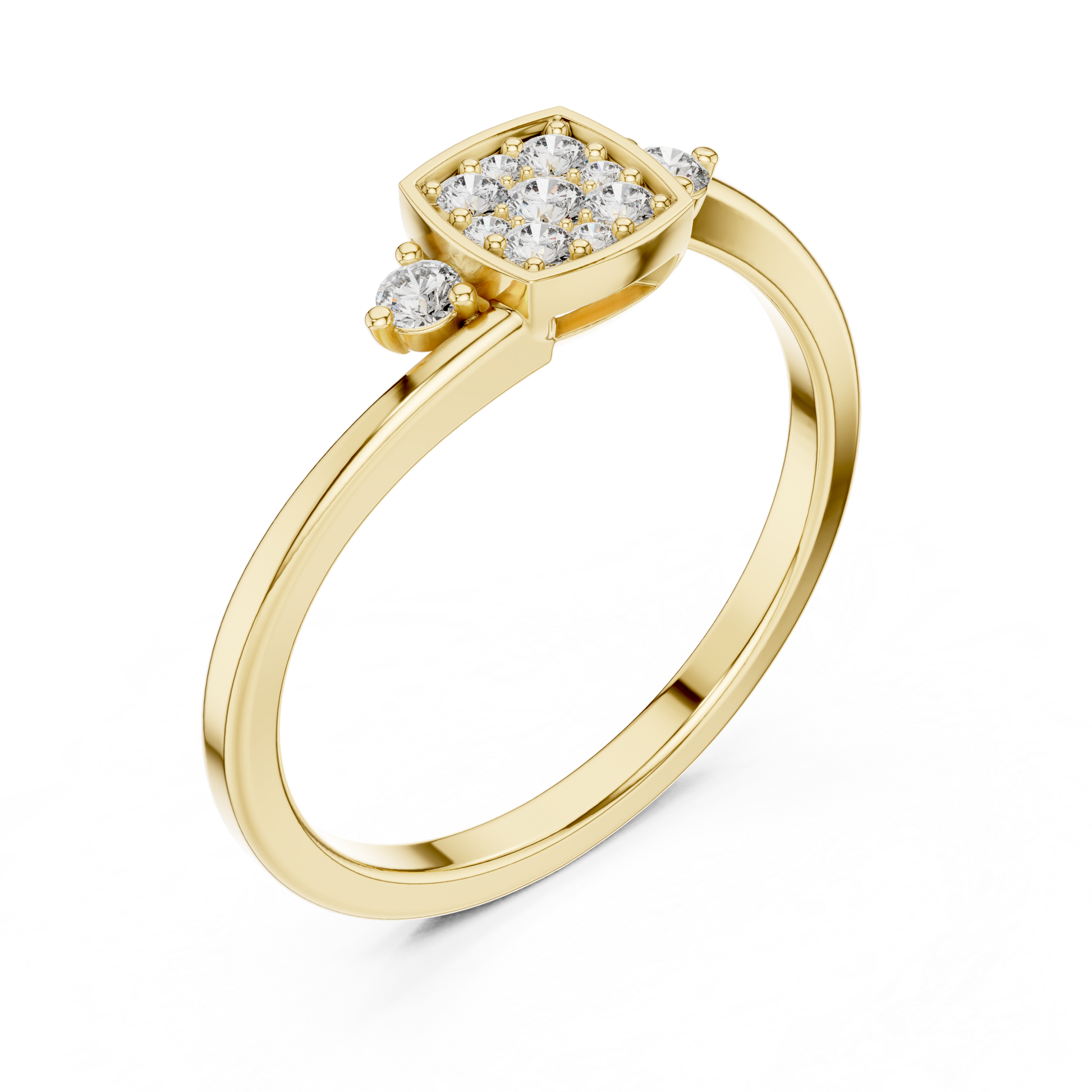 Mixed Shape Lab Grown Diamond Halo Ring