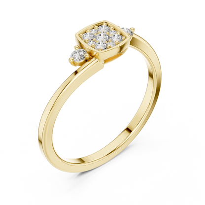 Mixed Shape Lab Grown Diamond Halo Ring