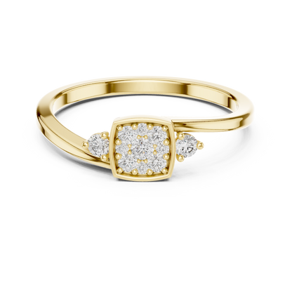Mixed Shape Lab Grown Diamond Halo Ring