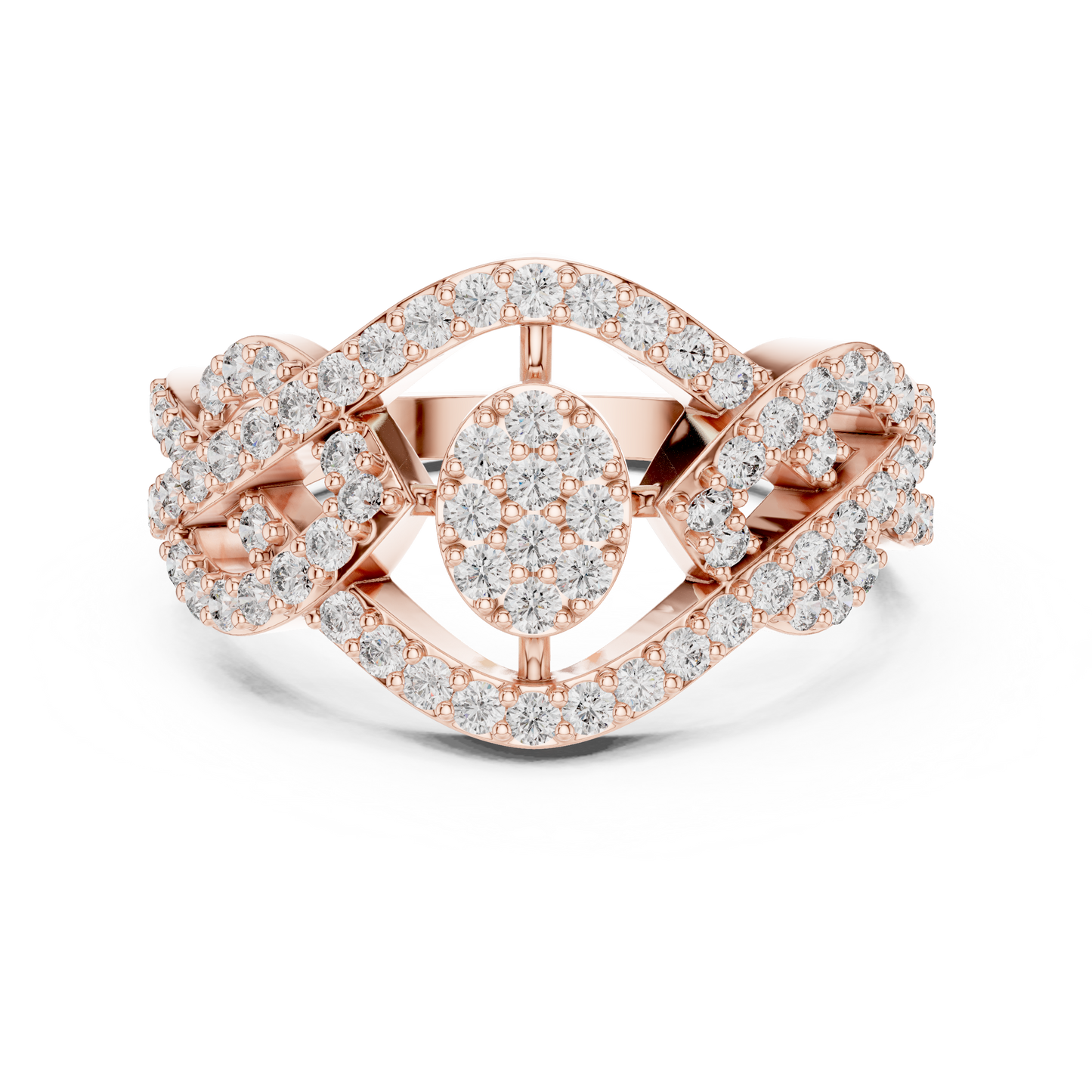 Round Halo Lab Grown Diamond Ring