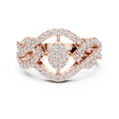 Round Halo Lab Grown Diamond Ring