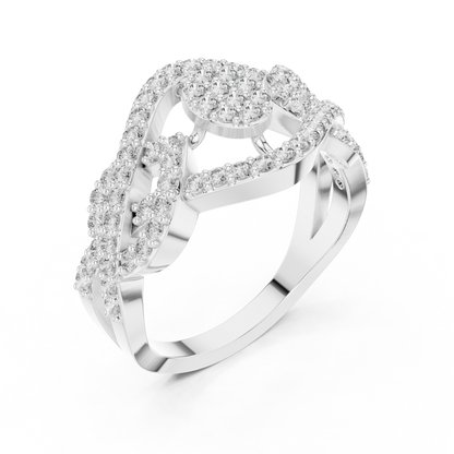 Round Halo Lab Grown Diamond Ring