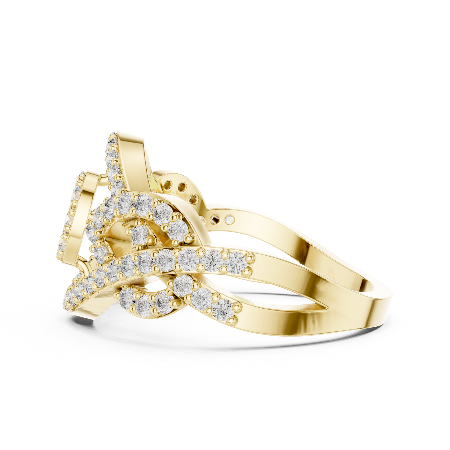 Round Halo Lab Grown Diamond Ring
