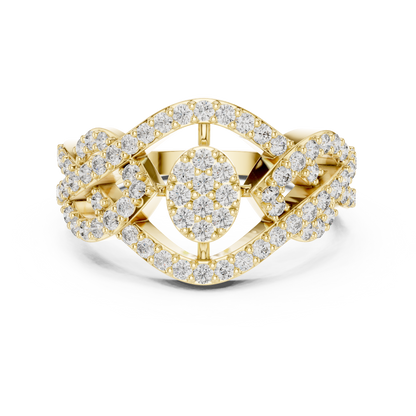 Round Halo Lab Grown Diamond Ring