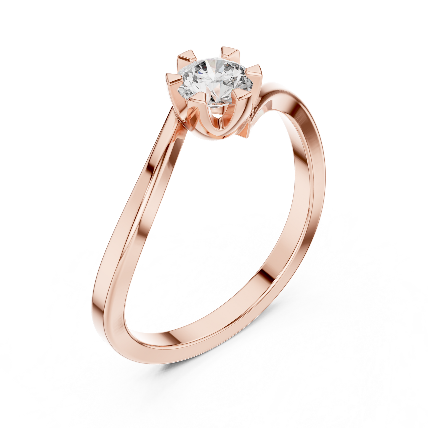 Round Solitaire Lab Grown Diamond Ring
