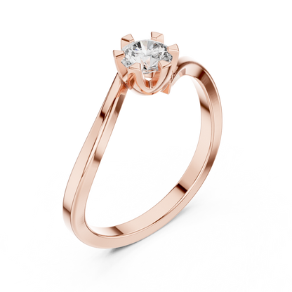 Round Solitaire Lab Grown Diamond Ring