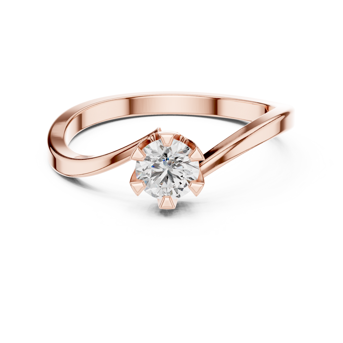 Round Solitaire Lab Grown Diamond Ring