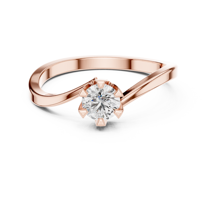Round Solitaire Lab Grown Diamond Ring