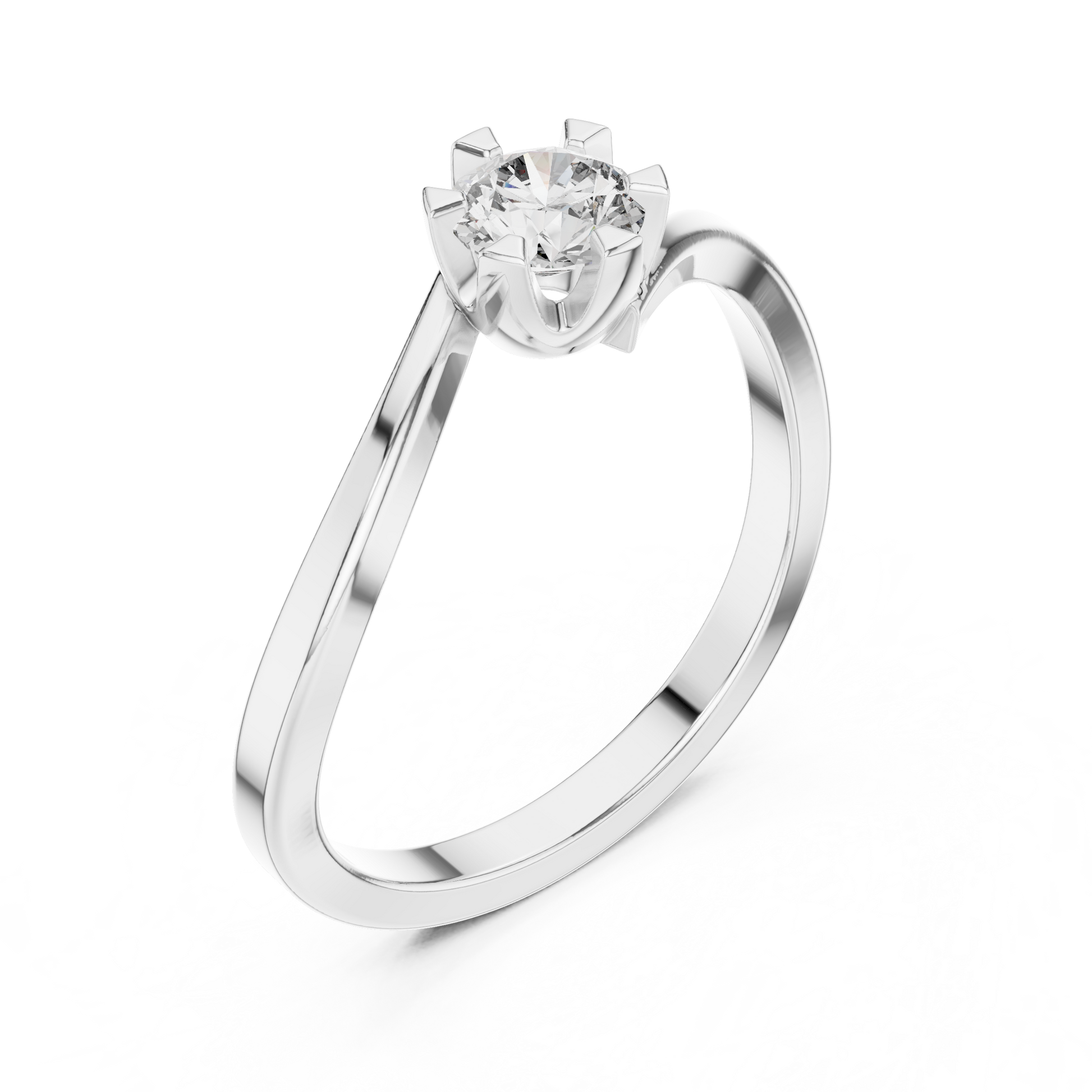 Round Solitaire Lab Grown Diamond Ring