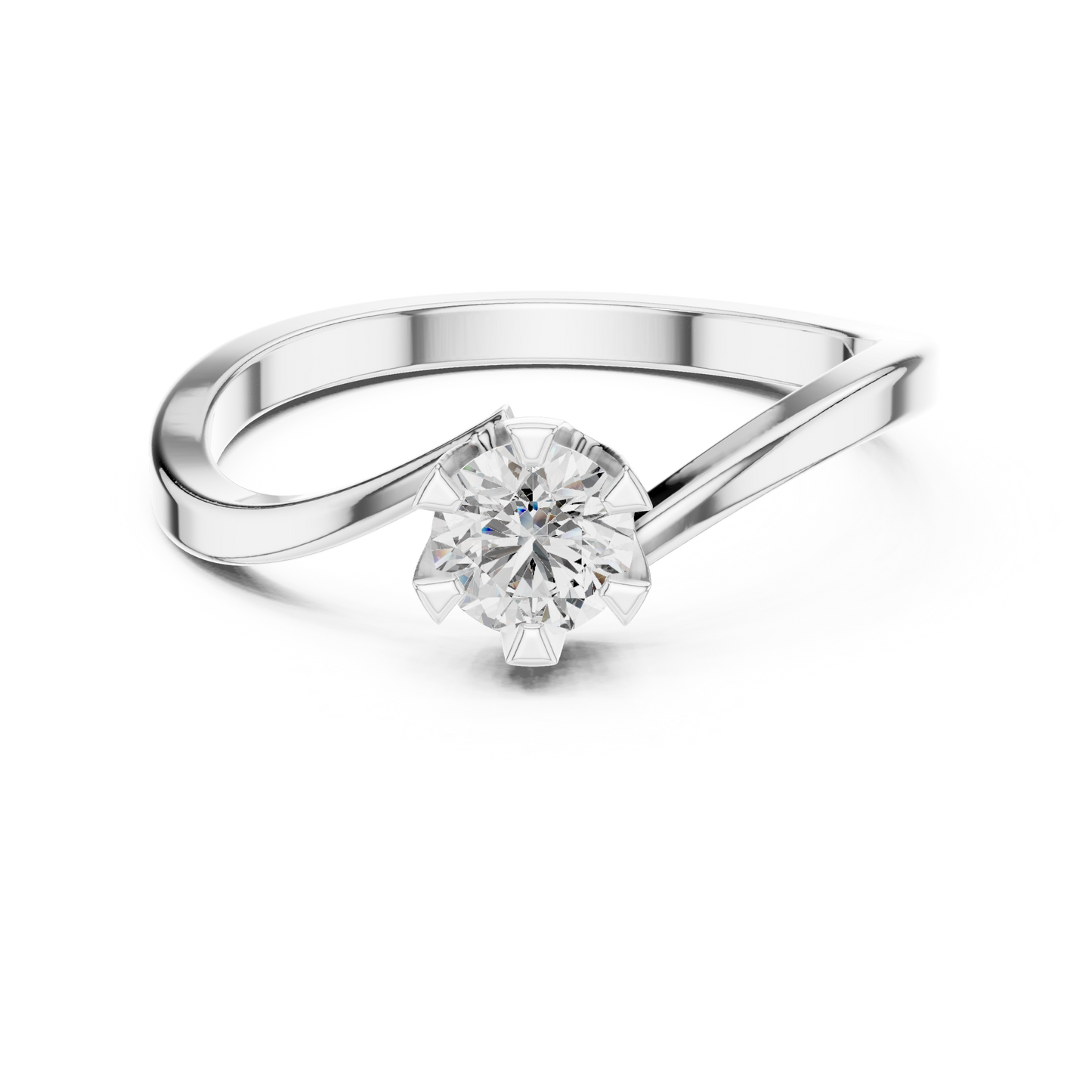 Round Solitaire Lab Grown Diamond Ring
