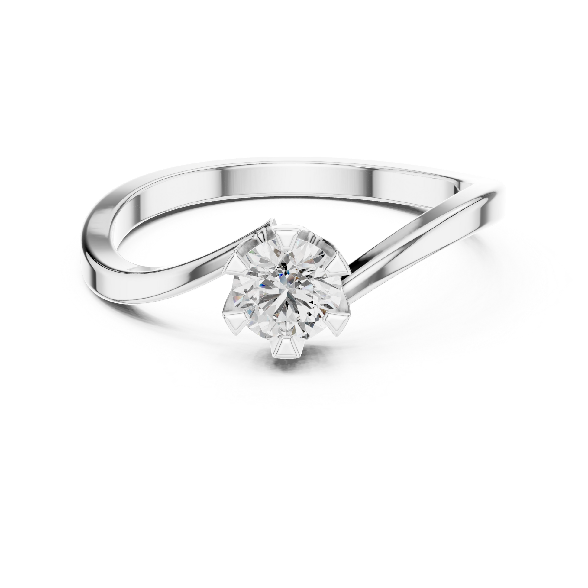 Round Solitaire Lab Grown Diamond Ring