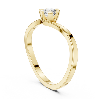 Round Solitaire Lab Grown Diamond Ring